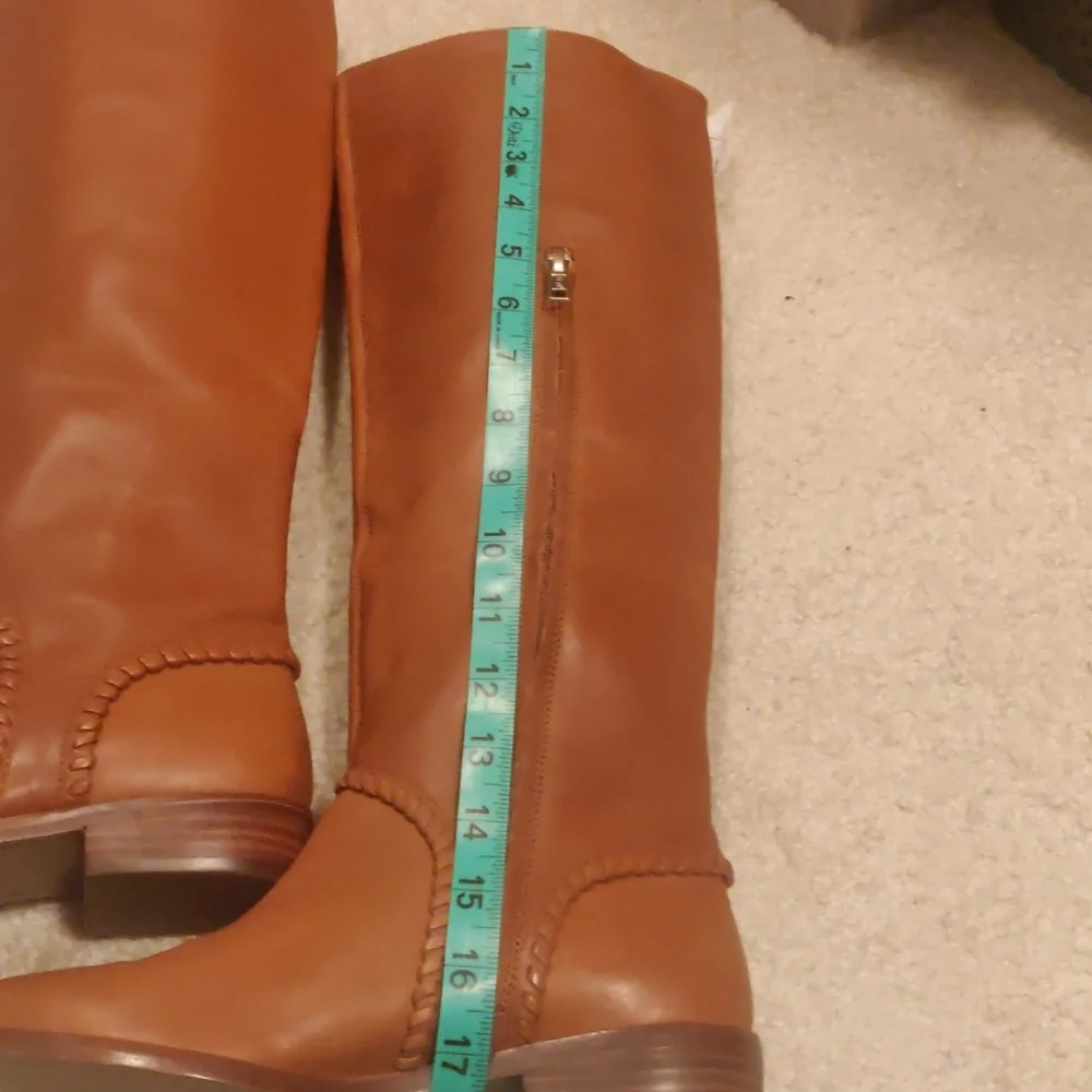 New!UGG Gracen Whipstitch Brown Leather Knee High Tall Riding Boot Women Y2K